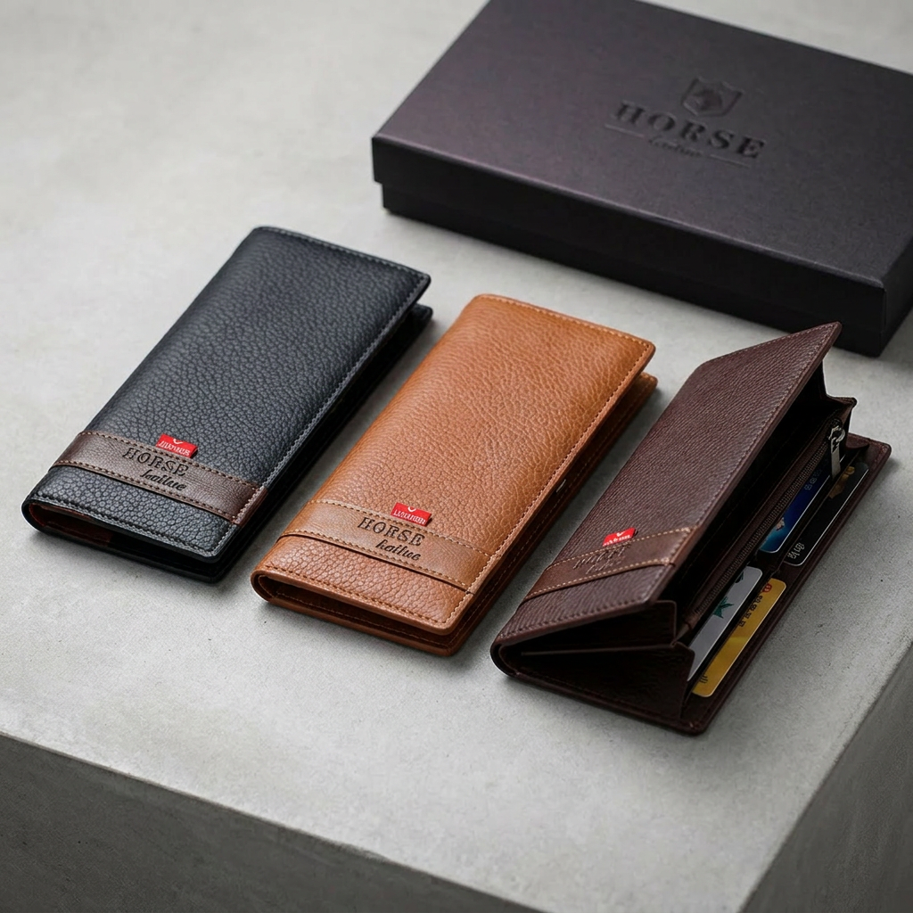 Heritage Unisex Long Wallet | 12 Card Slots, Dual Cash Compartments & Half-Zip Pocket