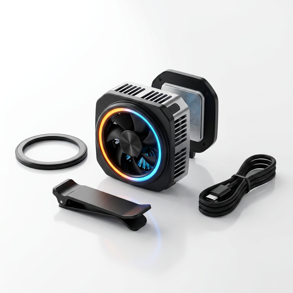 MEMO CX08 Pro 25W Semiconductor Mobile Cooling Fan with Magnetic & Clip Mount | Fast Phone Cooler for PUBG, Free Fire, COD Mobile, Android & iPhone