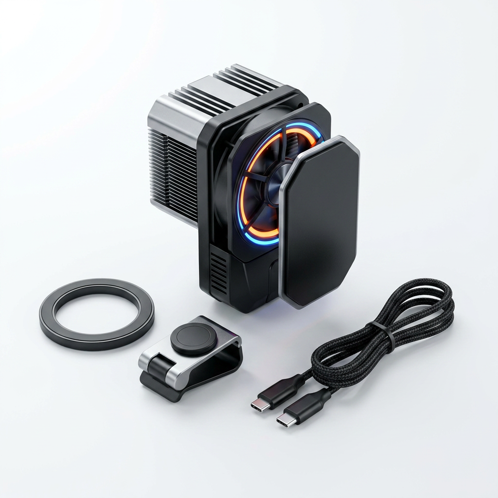 MEMO CX08 Pro 25W Semiconductor Mobile Cooling Fan with Magnetic & Clip Mount | Fast Phone Cooler for PUBG, Free Fire, COD Mobile, Android & iPhone