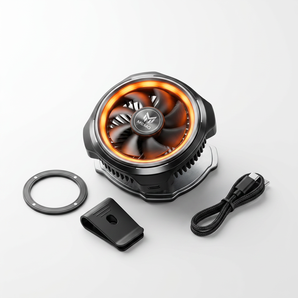 MEMO CX08 Pro 25W Semiconductor Mobile Cooling Fan with Magnetic & Clip Mount | Fast Phone Cooler for PUBG, Free Fire, COD Mobile, Android & iPhone