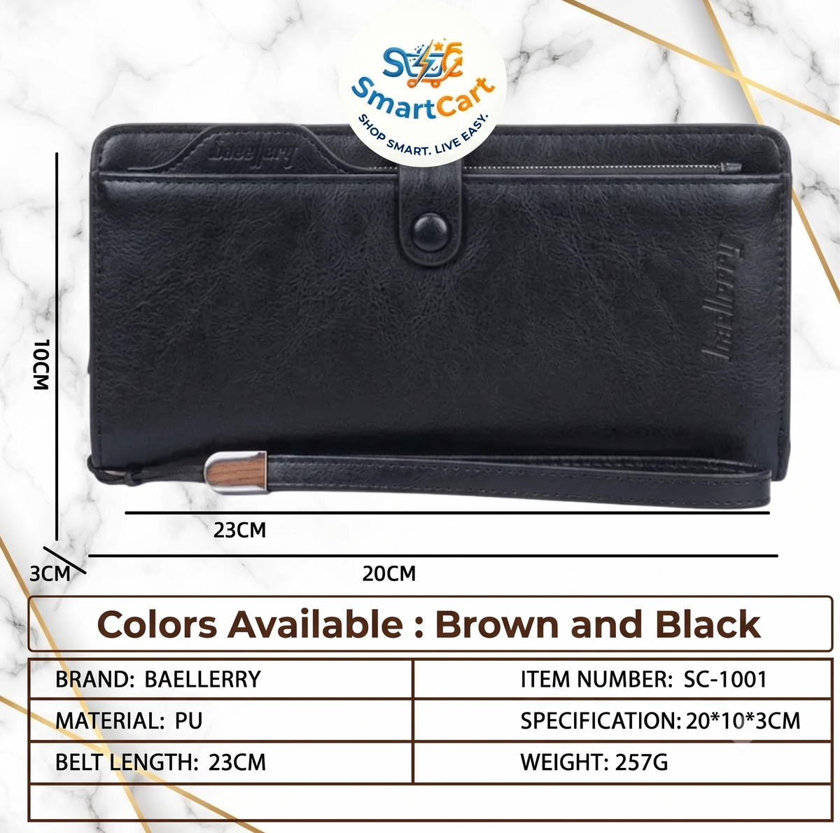Baellerry Premium Long Wallet | SC-1001 (Unisex)